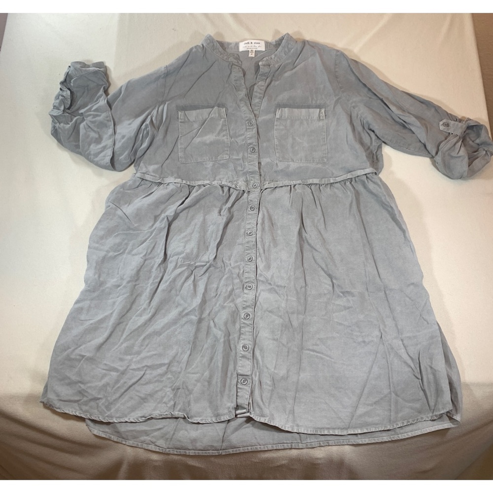 Cloth & Stone Anthropologie Womens button front shirt tunic dress 2XL